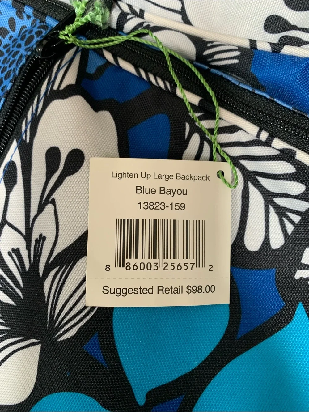 Vera Bradley Blue White Floral Kids Backpack